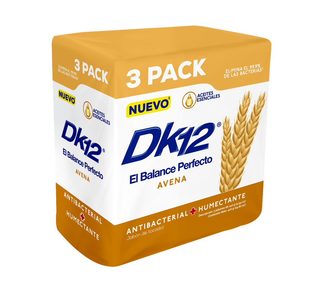 jabon dk12 avena 3pack 420g