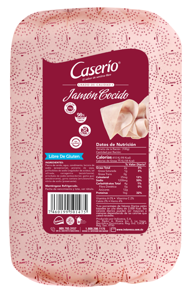 jamón cocido caserío 2 libras