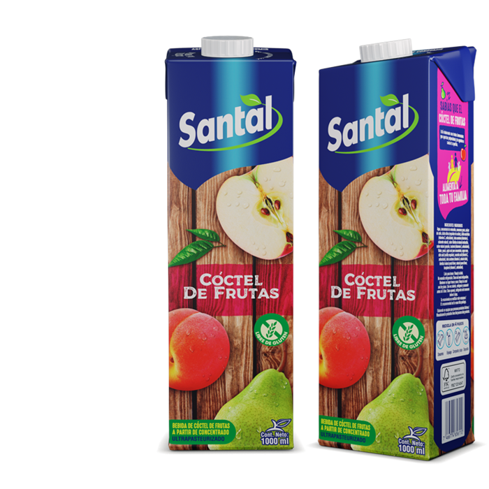 jugo santal sabor coctel de frutas 1 litro