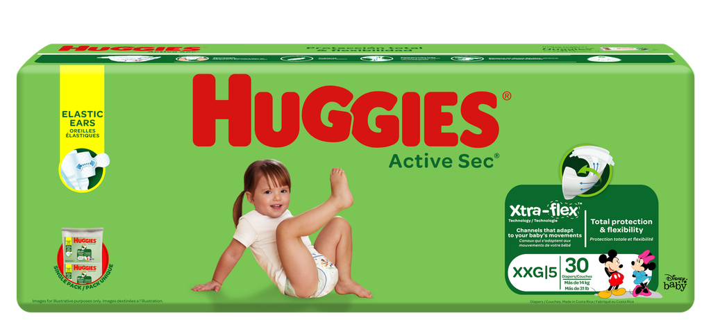 huggies active sec mega singlepack paso 5 paq. 30