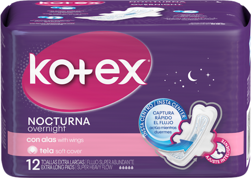 [4171] Kotex Nocturna Tela 12 Toallas (copia)
