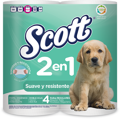 [4186] papel higienico scott doble higiene paq. 4 rollos