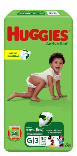 [4152] huggies active sec mega singlepack paso 3 paq. 40